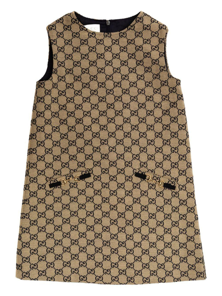 Abito beige/blu per bambina 828472XWA2M 9118 Gucci Kids 