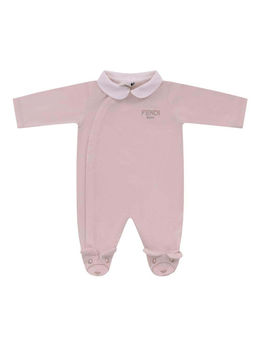 Tutina beige per neonato BUK154ST8 F19J5 Fendi Kids 