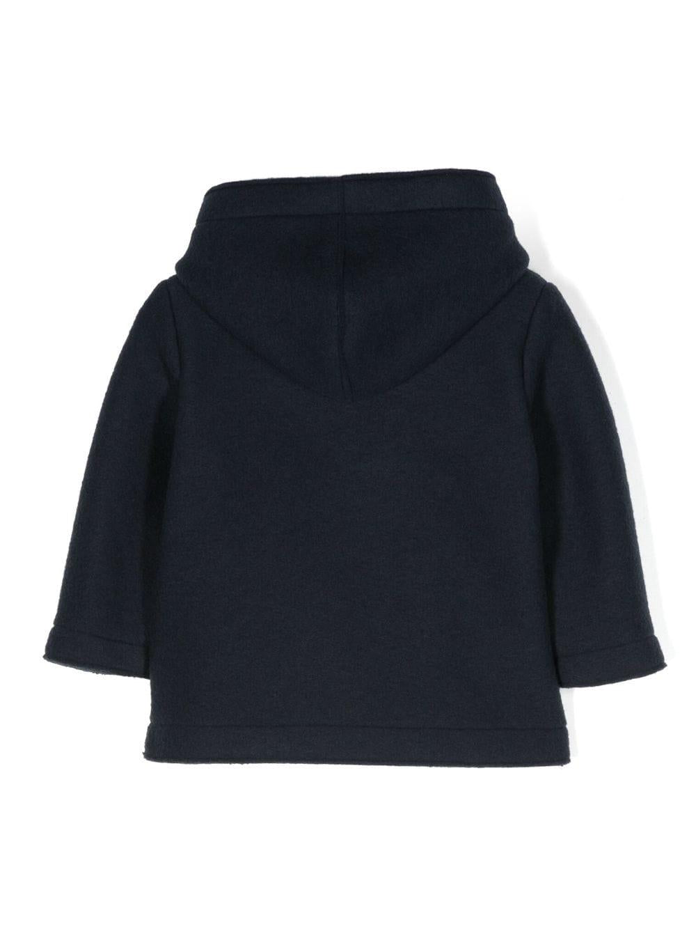 Cappotto blu per neonato a doppiopetto
