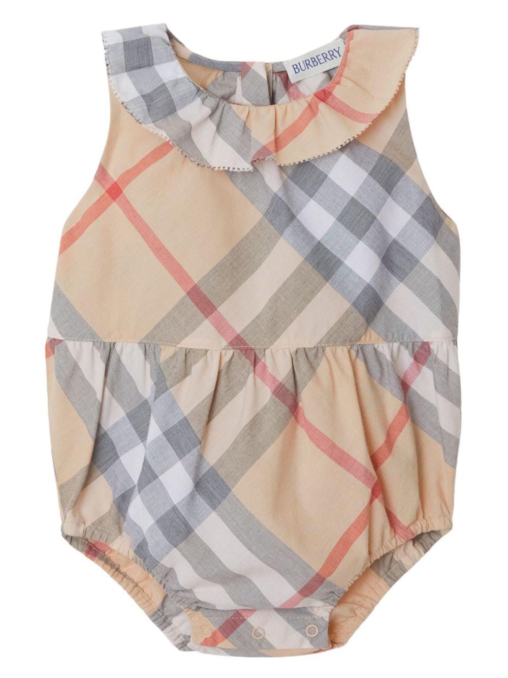 Body in cotone beige/mullticolore per neonata 8100260 A2205 Burberry Kids 