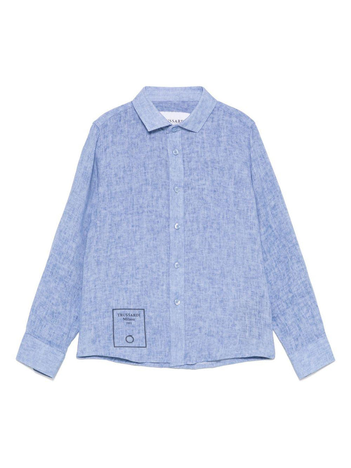 Camicia blu reale per bambino