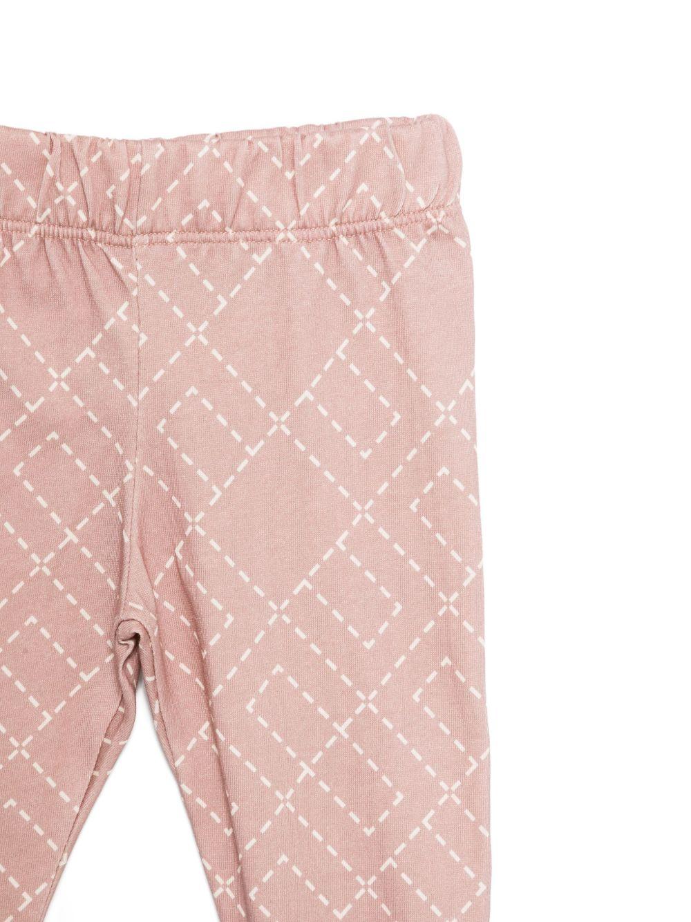 Completo bianco/rosa per neonata ENCD1070FF002 D687 Elisabetta Franchi Kids 
