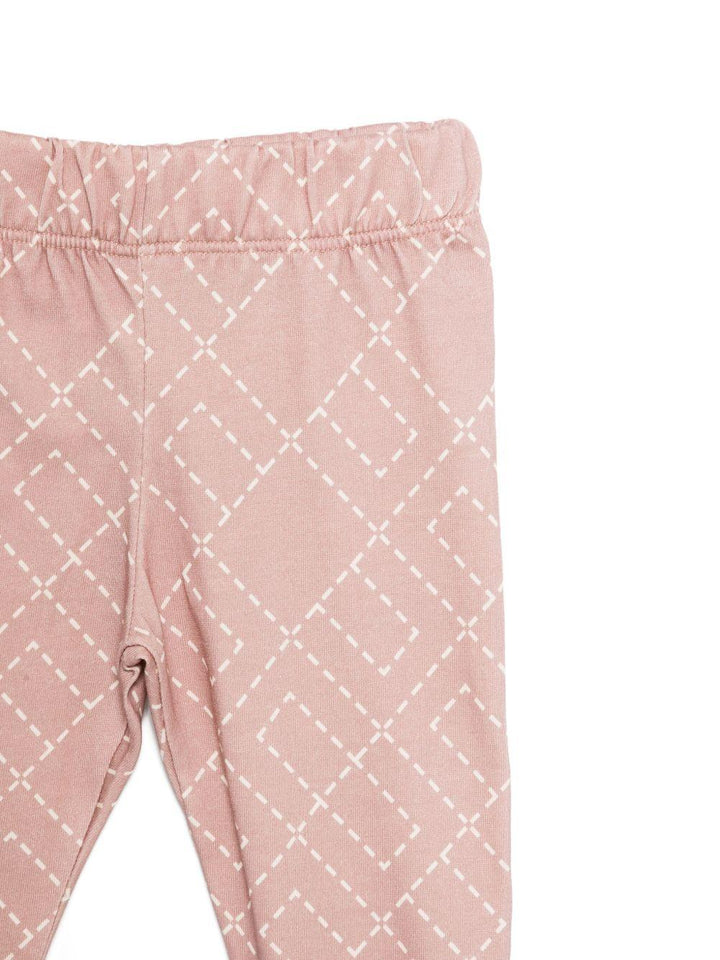 Completo bianco/rosa per neonata ENCD1070FF002 D687 Elisabetta Franchi Kids 