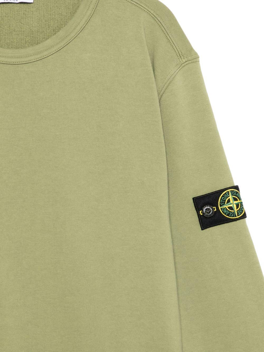 Felpa verde oliva per bambino 66100005S0040 V0058 Stone Island Kids 