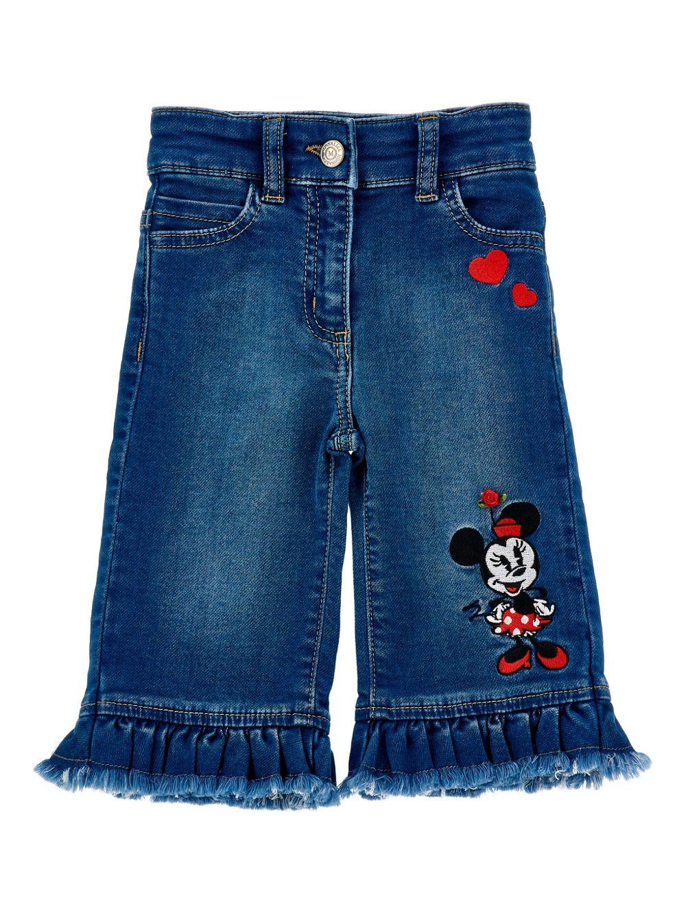 Jeans blu scuro per bambina 19F417NP6043 0055 Monnalisa Kids 