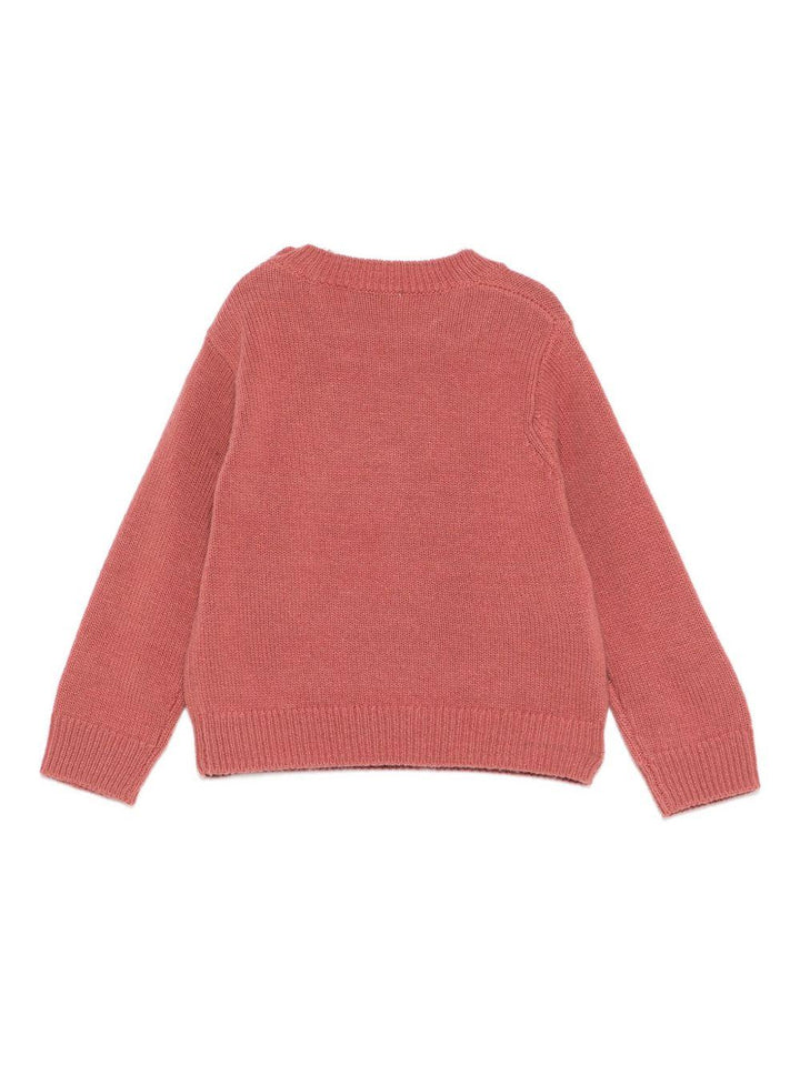 Maglione rosa gomma per neonata A25GMA0027EM220 660 Il Gufo 