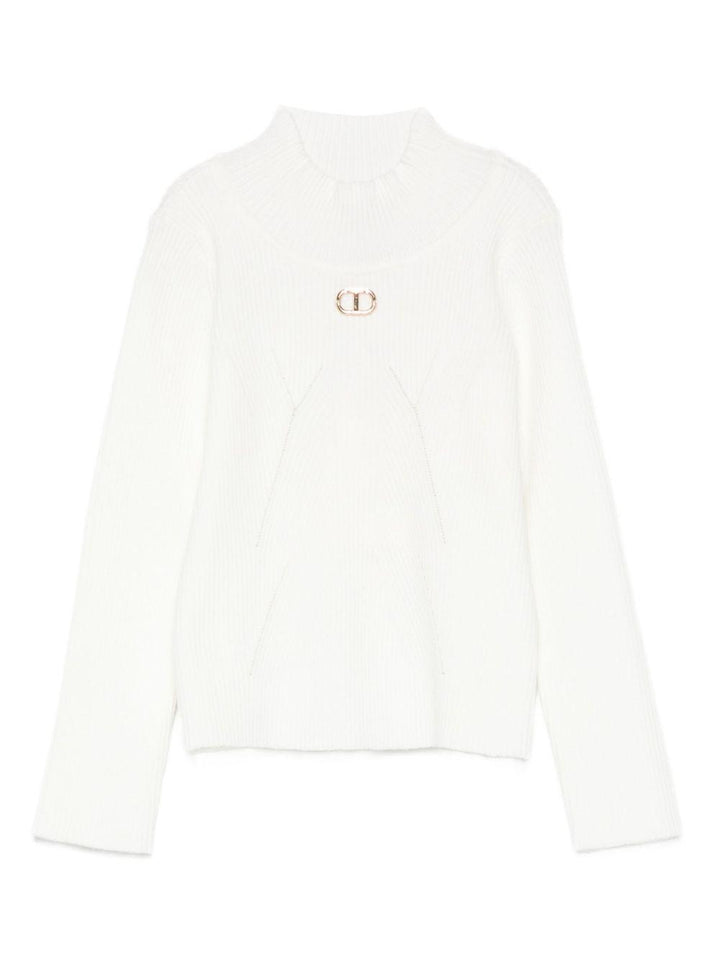Maglione bianco per bambina 252GB3012 00526 Twin Set 