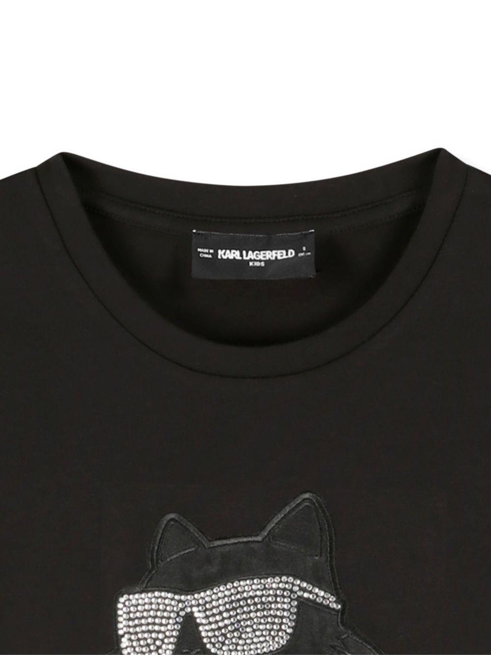 T-shirt nero per bambino Z30945 09B Karl Lagerfeld Kids 