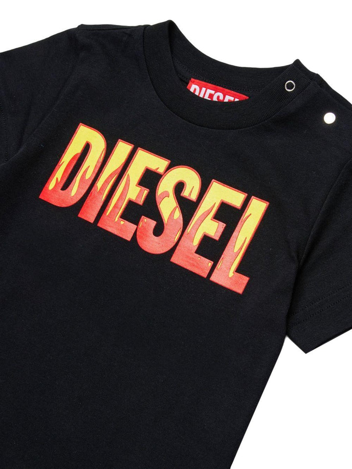 T-shirt nero per neonato K0075800YI9 K900 Diesel Kids 