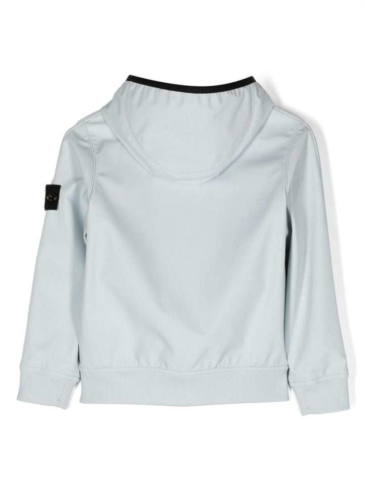 Ice blue jacket for boys with logo