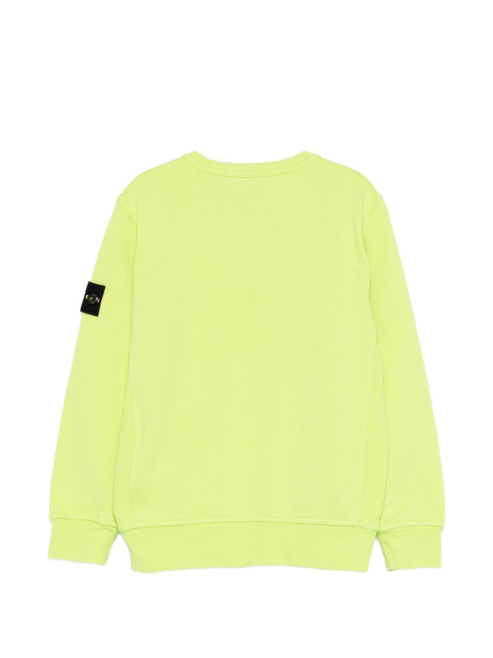 Felpa verde per bambino 66100005S0040 V005F Stone Island Kids 