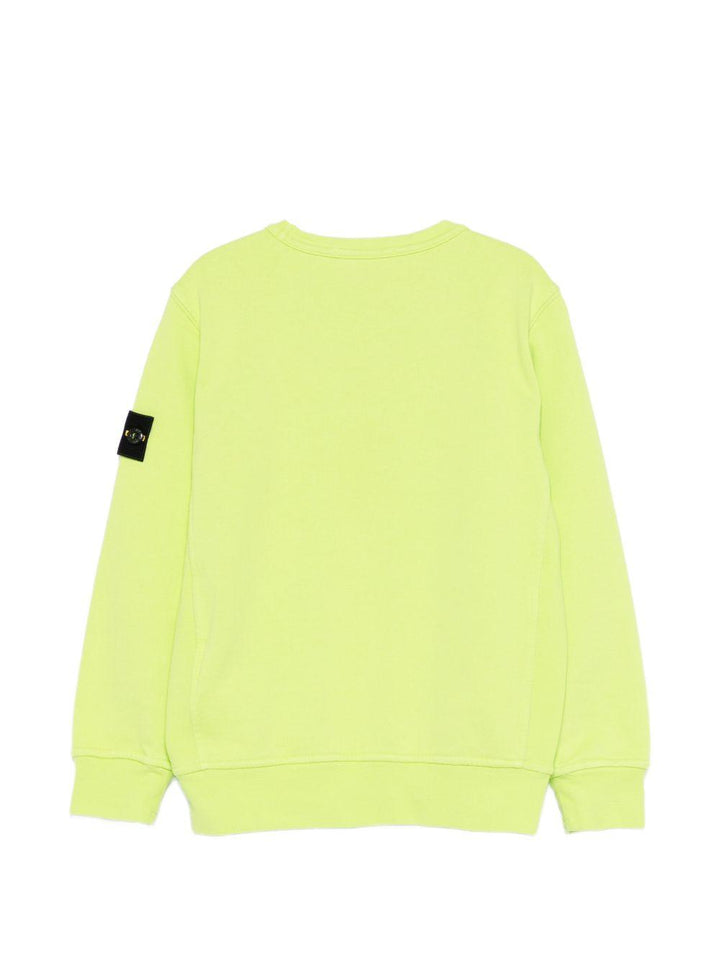 Felpa verde per bambino 66100005S0040 V005F Stone Island Kids 