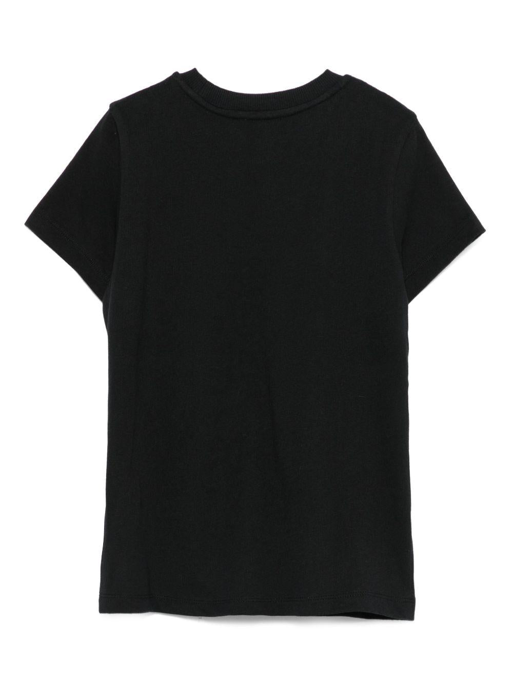 T-shirt nero per bambino HPM058LAA34 60100 Moschino Kids 