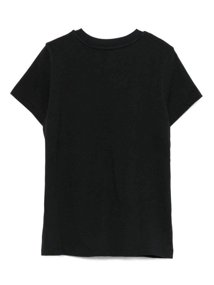 T-shirt nero per bambino HPM058LAA34 60100 Moschino Kids 