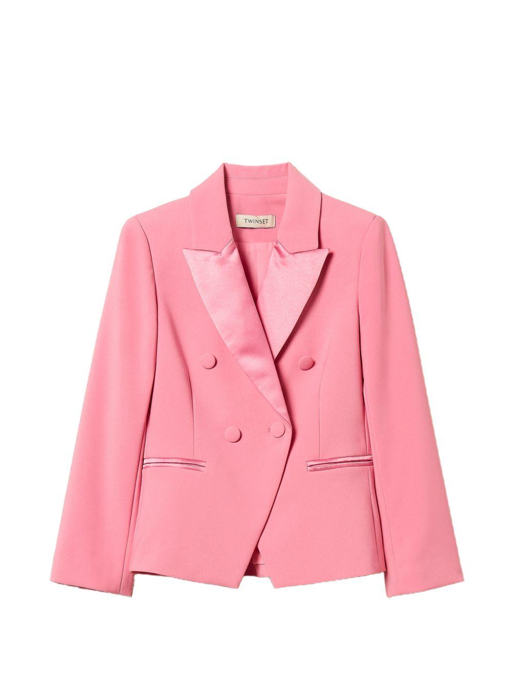 Blazer rosa aurora per bambina 261GJ2Q55 07207 Twin Set 