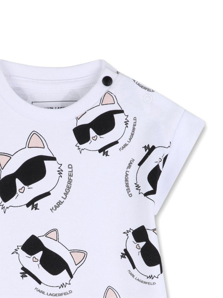 Abito bianco per neonata Z31260 10P Karl Lagerfeld Kids 