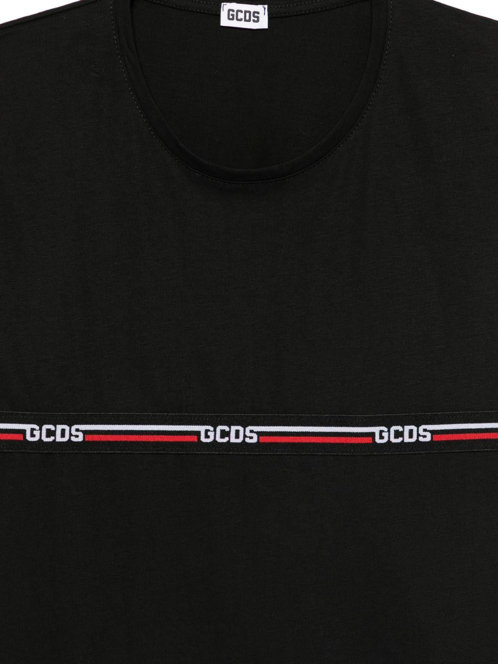 T-shirt nera per bambino C1BJQC553J105 999B Gcds Kids 