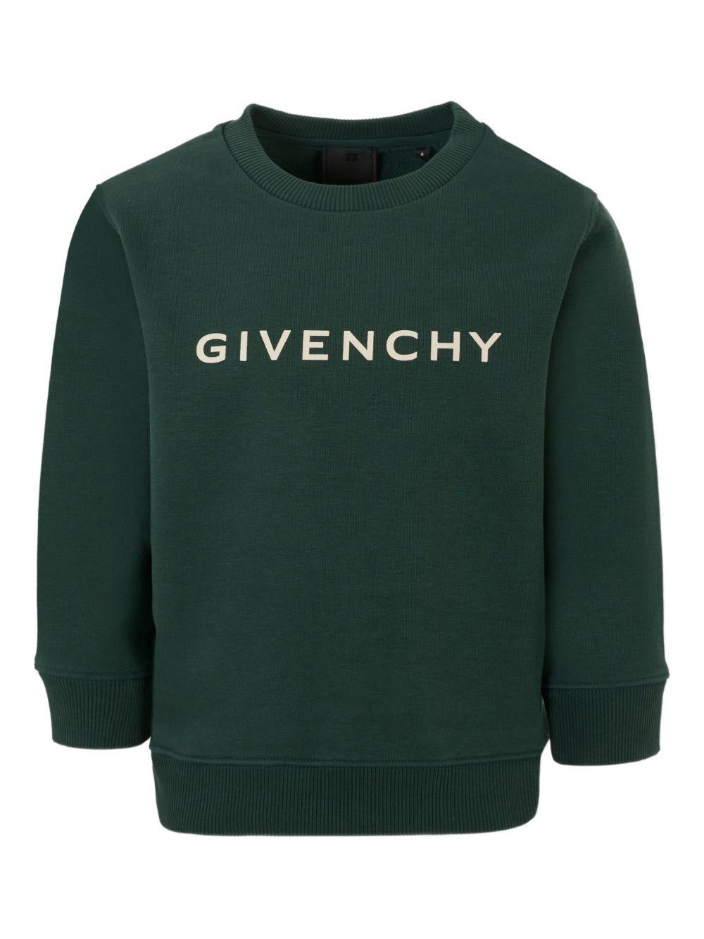 Felpa verde scuro per bambino H30937 672 Givenchy Kids 