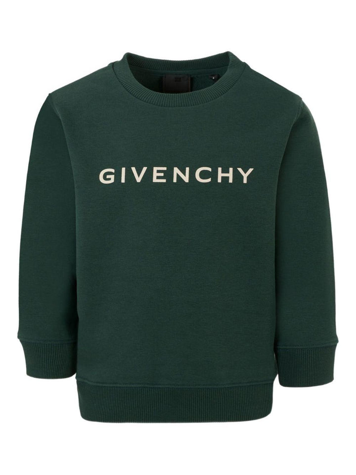 Felpa verde scuro per bambino H30937 672 Givenchy Kids 