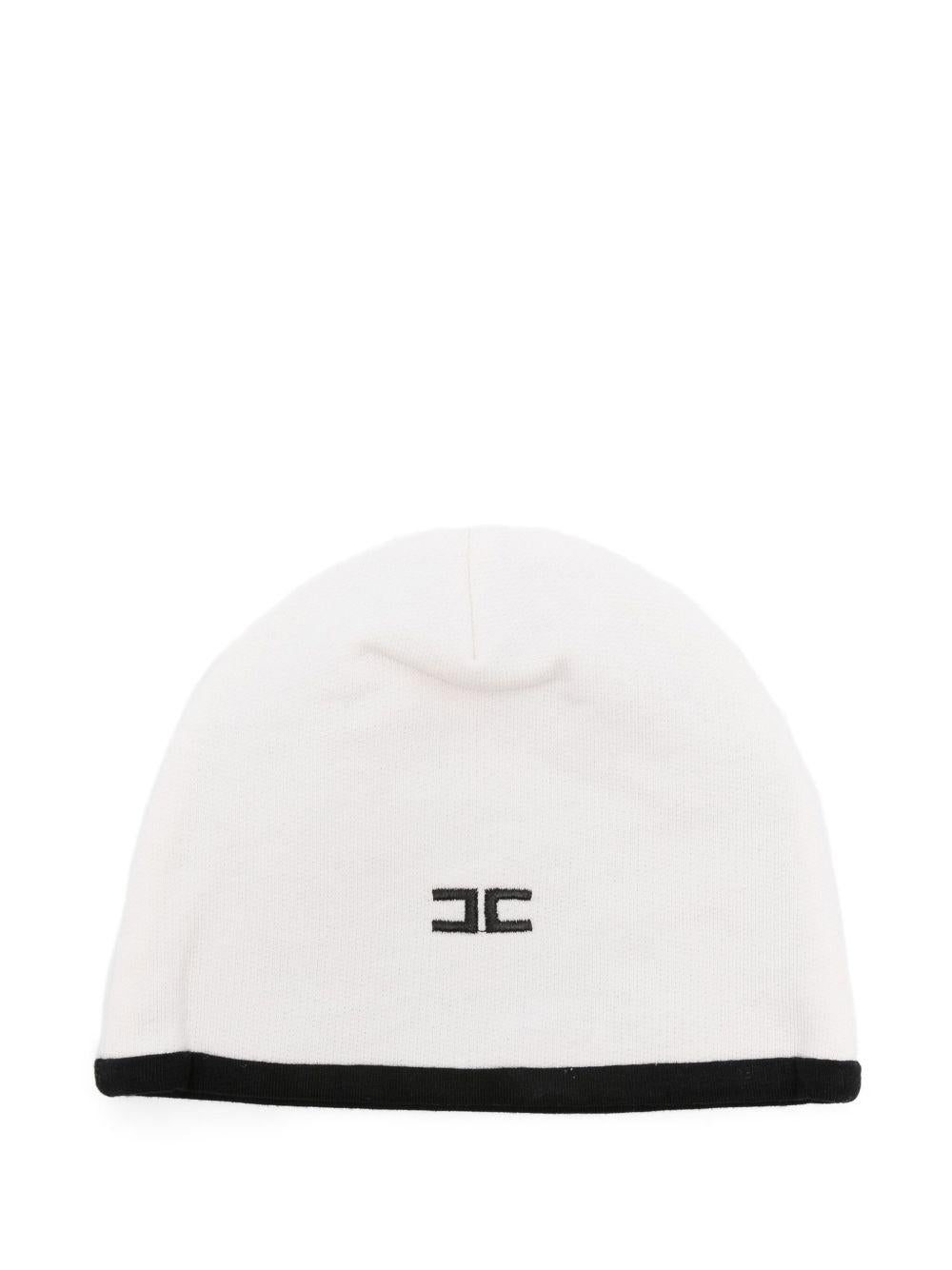 Cappello bianco/nero per neonata ENCP0760FF002 D759 Elisabetta Franchi Kids 
