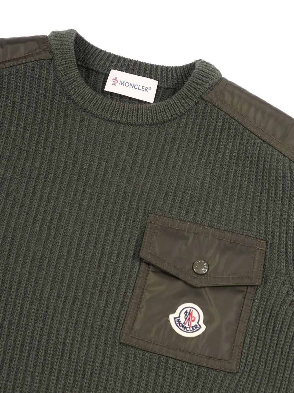 Maglione verde scuro per bambino 9549C00010M1241 842 Moncler Kids 