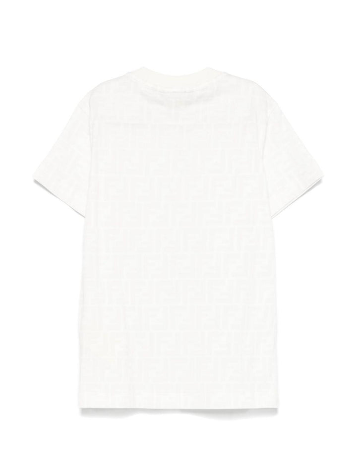 T-shirt bianco per bambino JUI181ATRV F0TU9 Fendi Kids 