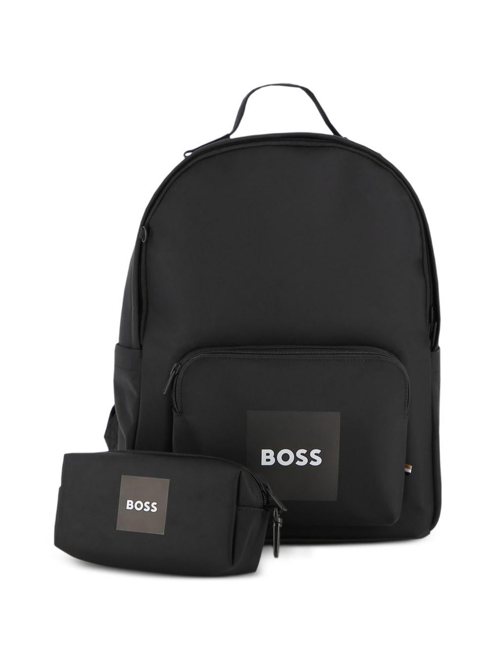 Zaino nero per bambino J53176 09B Boss Kids 