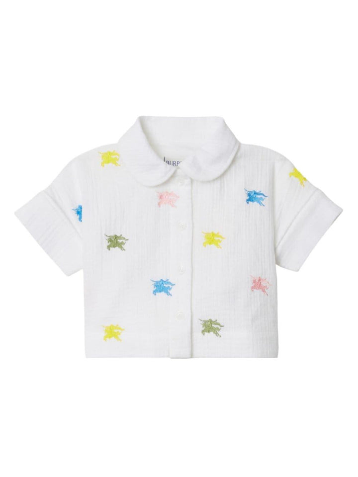 Completo bianco per neonato con logo 8078889 A5127 Burberry Kids 