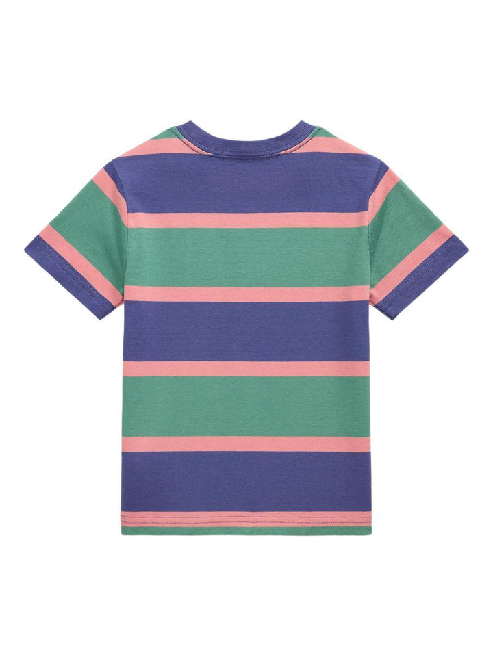 T-shirt verde/rosa/blu per bambino