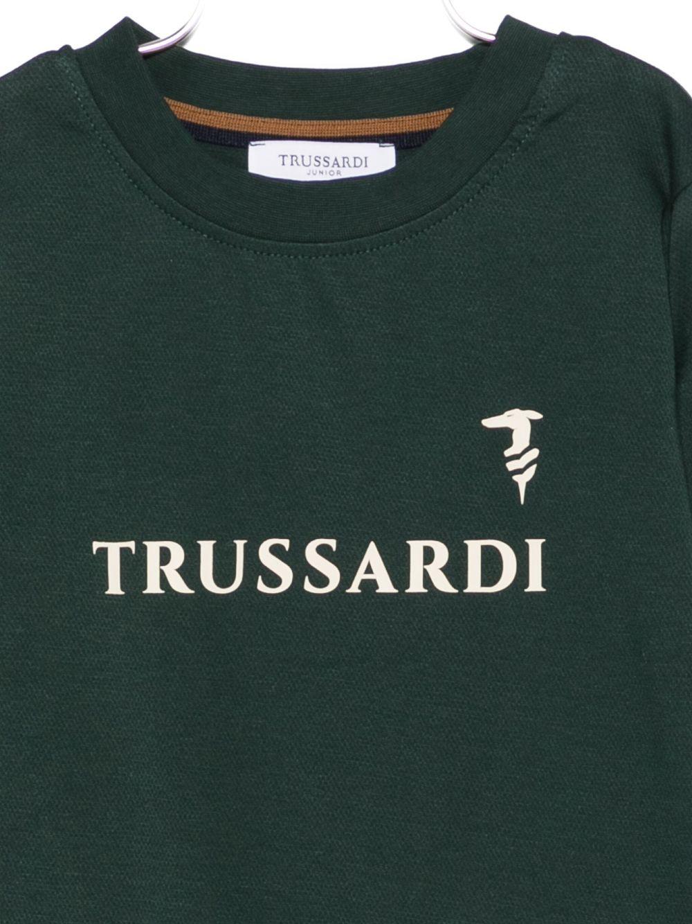 T-shirt verde per bambino TBA25057TS PIN Trussardi Kids 