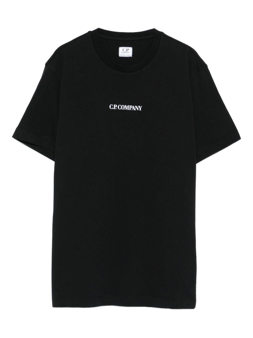 T-shirt nera per bambino CRM00LLAA17 60100 C.P Company Kids 