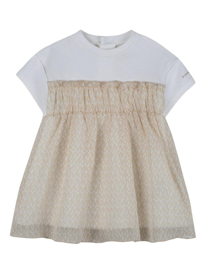Abito bianco sporco per neonata R30555 117 Michael Kors Kids 