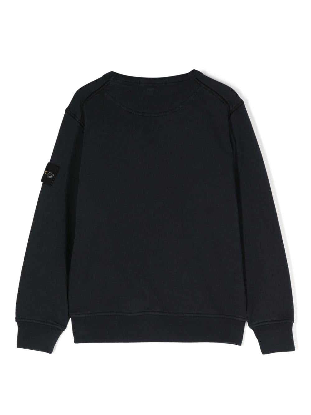 Blue sweatshirt for boys with logo