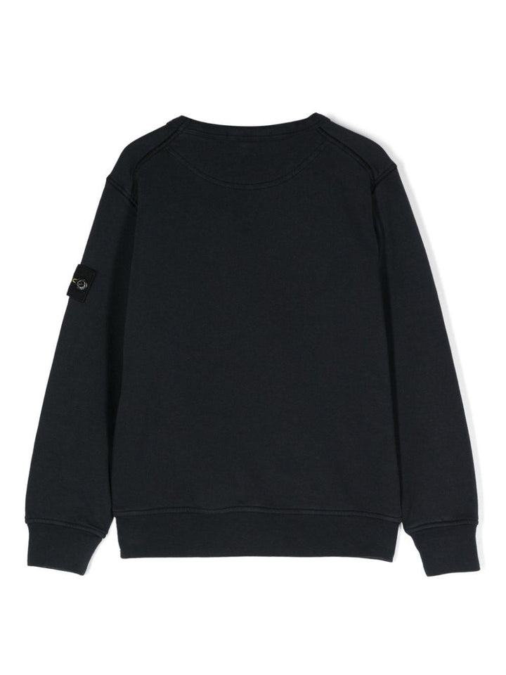 Blue sweatshirt for boys with logo