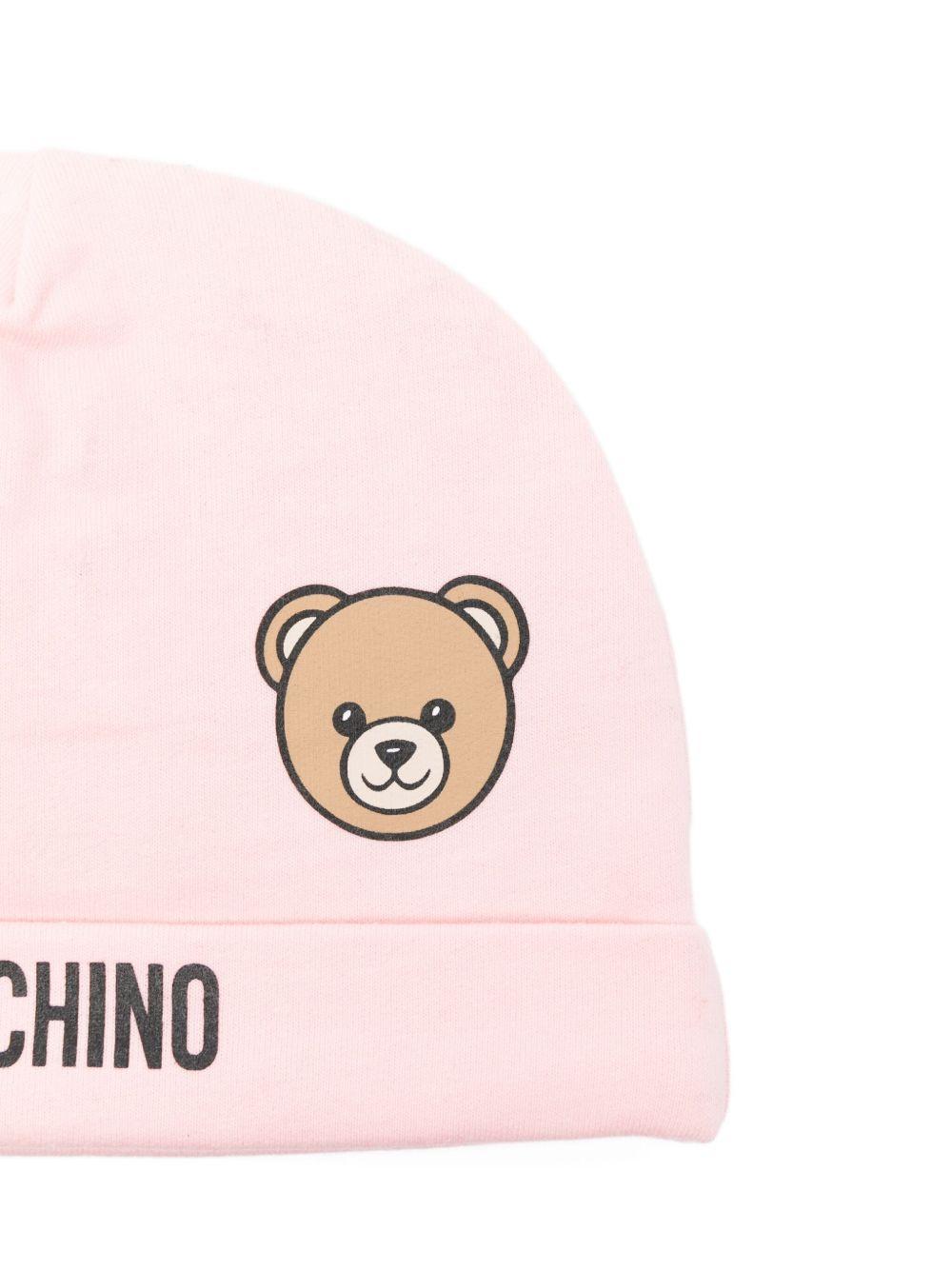 Cappello rosa per neonata MUX05LLCA40 50209 Moschino Kids 
