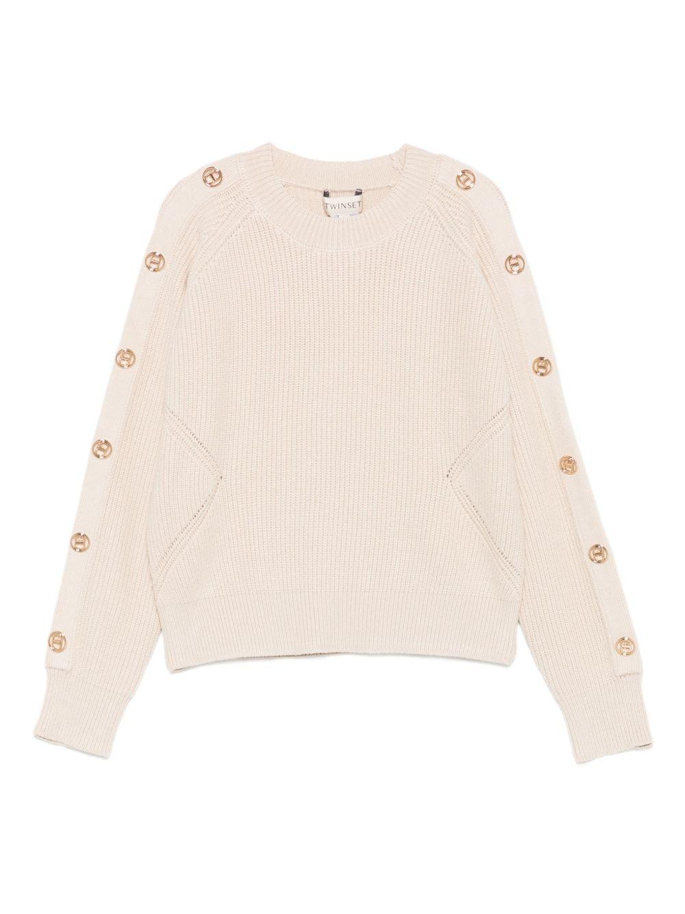 Maglione crema per bambina 252GJ3061 10884 Twin Set 