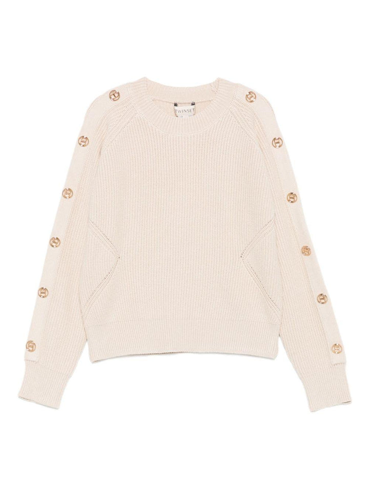 Maglione crema per bambina 252GJ3061 10884 Twin Set 