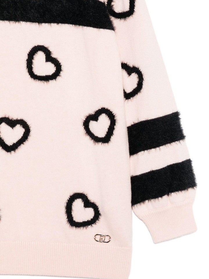 Maglione rosa chiaro per bambina KF5032MA07E M9687 Liu Jo 