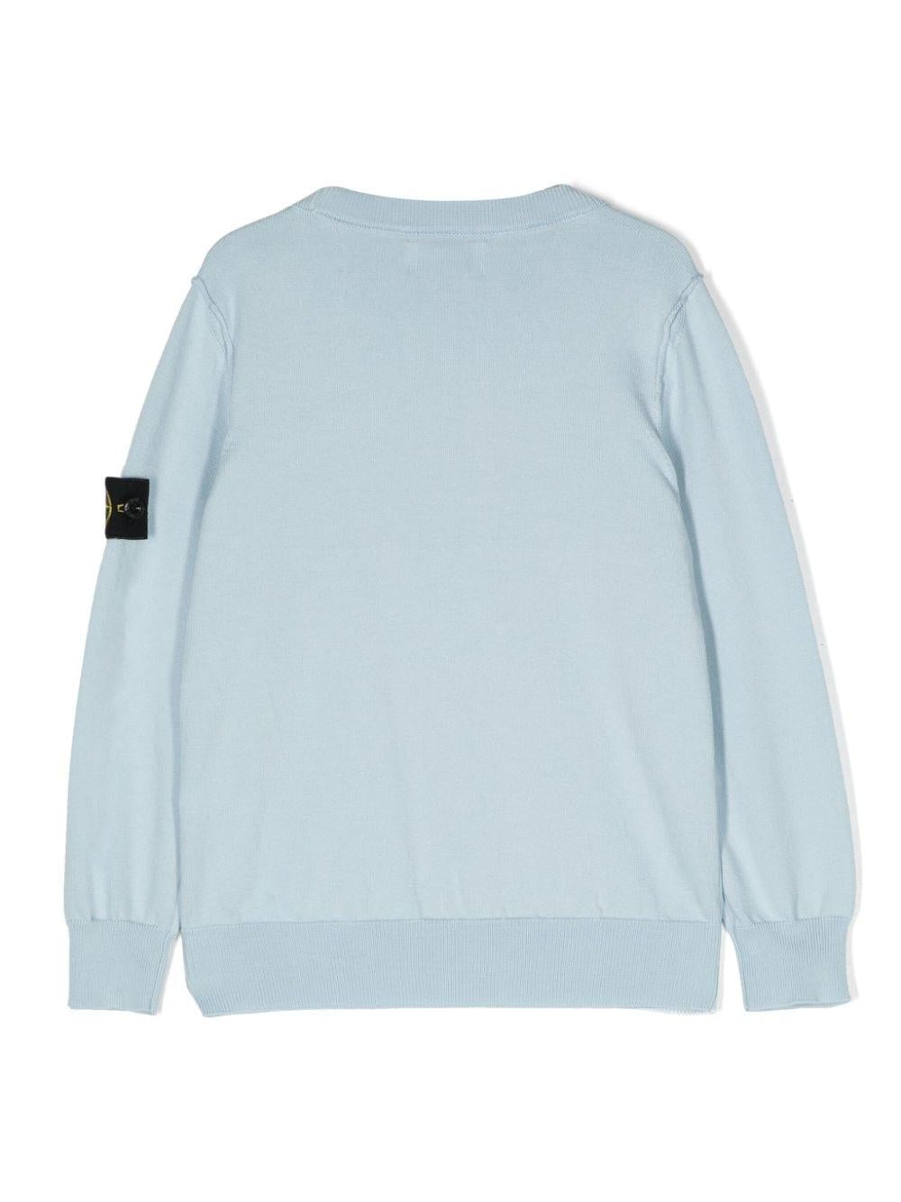 Maglione celeste per bambino con logo