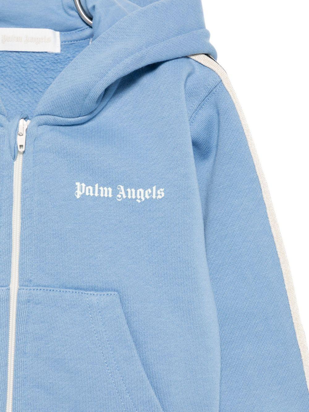 Felpa blu polvere per neonato PB3X003F25FLE001 4203 Palm Angels Kids 