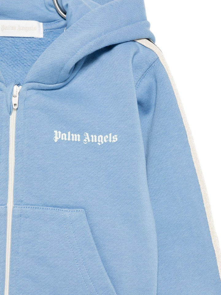 Felpa blu polvere per neonato PB3X003F25FLE001 4203 Palm Angels Kids 