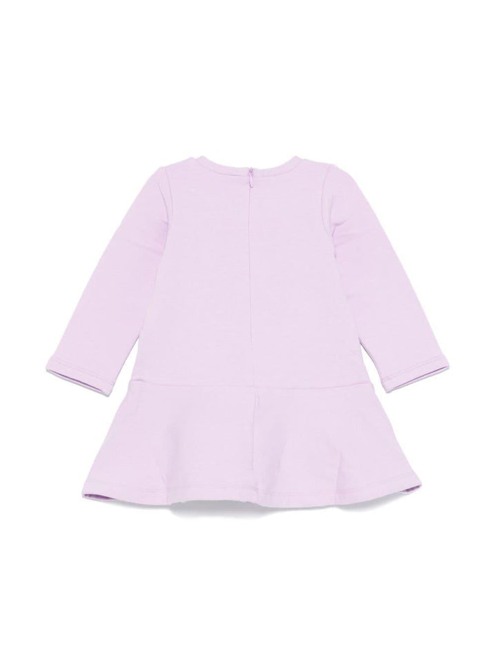 Purple lilac dress for baby girl with logo