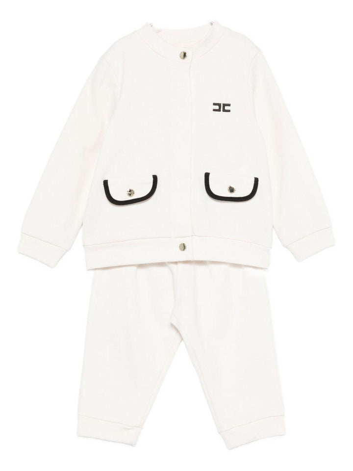 Completo bianco per neonata ENCD1090FF002 D759 Elisabetta Franchi Kids 
