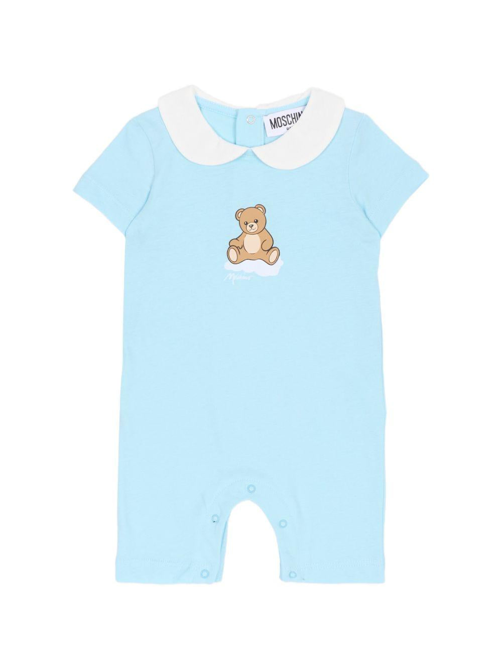 Tutina azzurro cielo per neonato MUT04NLAA03 40304 Moschino Kids 