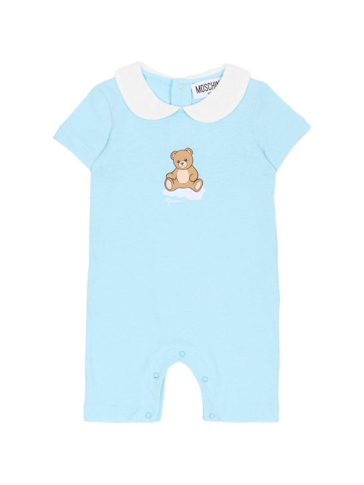 Tutina azzurro cielo per neonato MUT04NLAA03 40304 Moschino Kids 