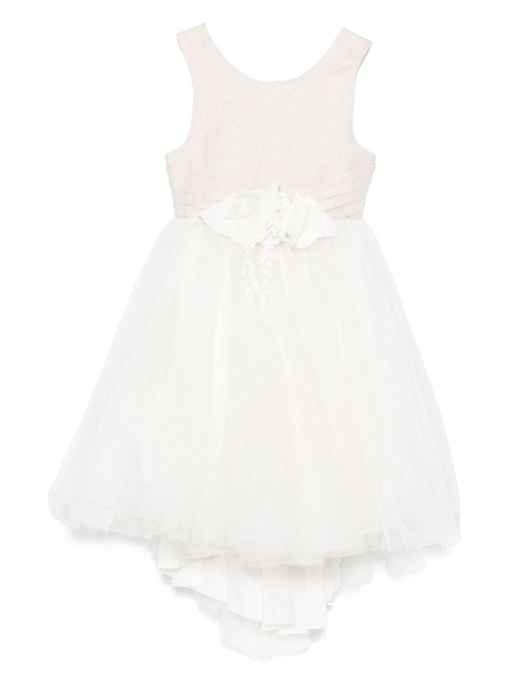 Abito bianco/oro per bambina