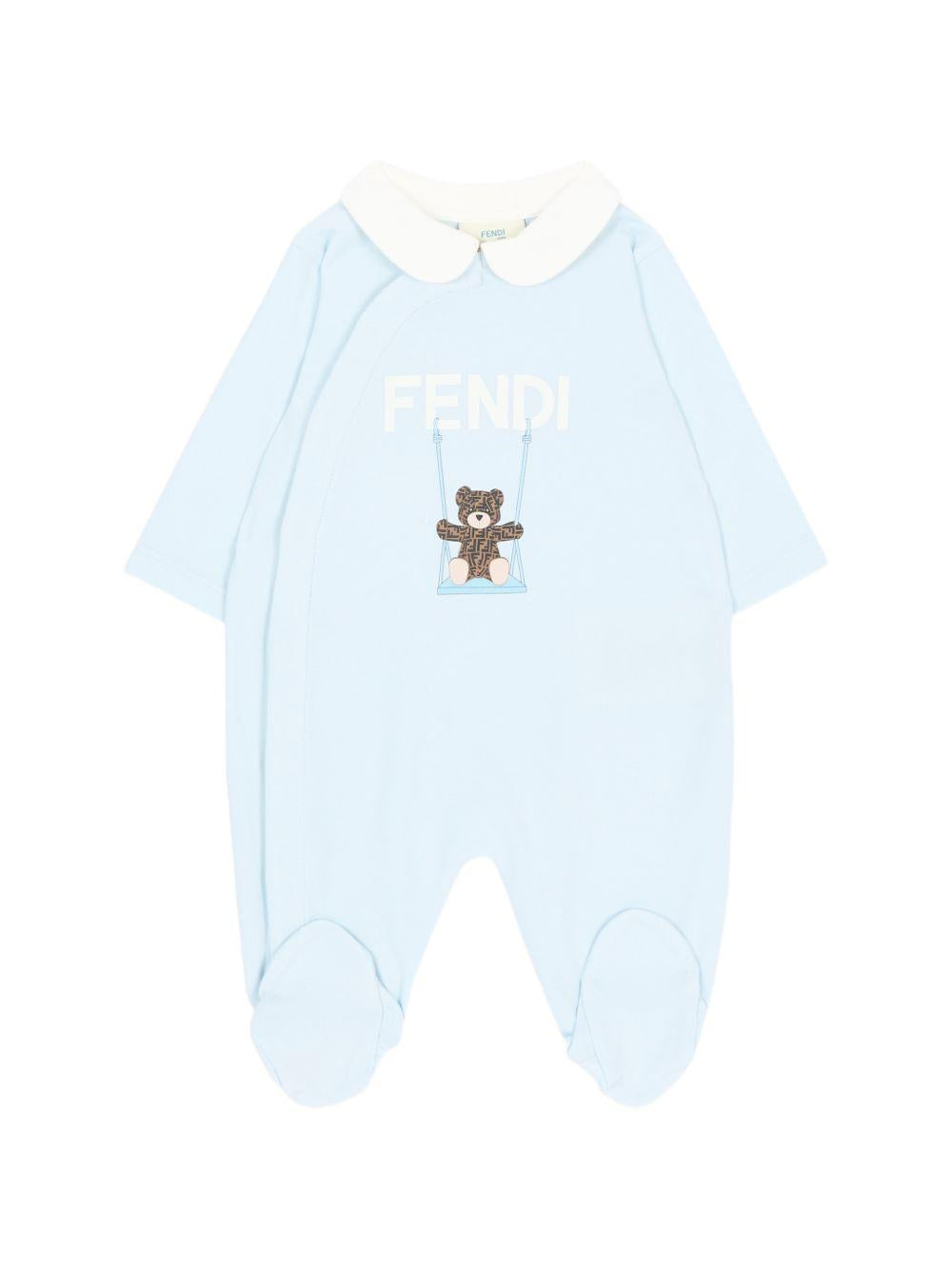 Tutina azzurra per neonato BUK167ST8 F19J4 Fendi Kids 