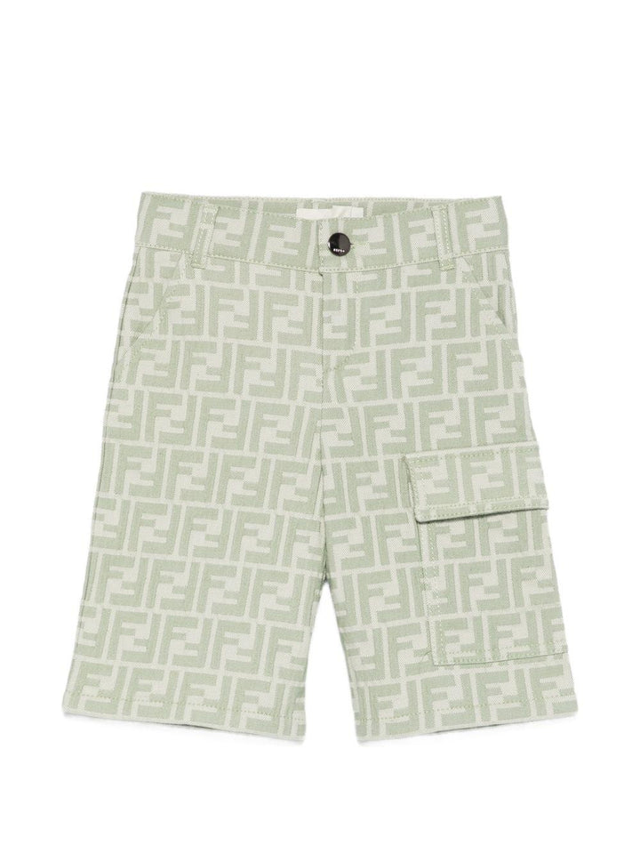Bermuda verde per bambino JMF576AVW1 F1DS6 Fendi Kids 