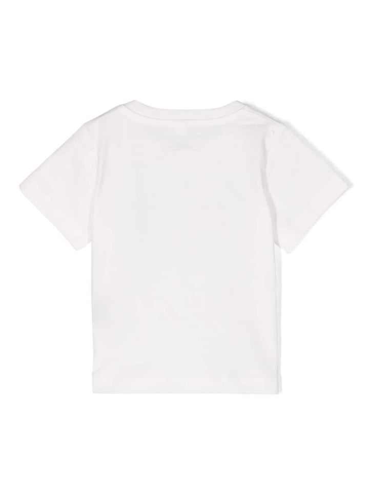 White t-shirt for baby girls with print