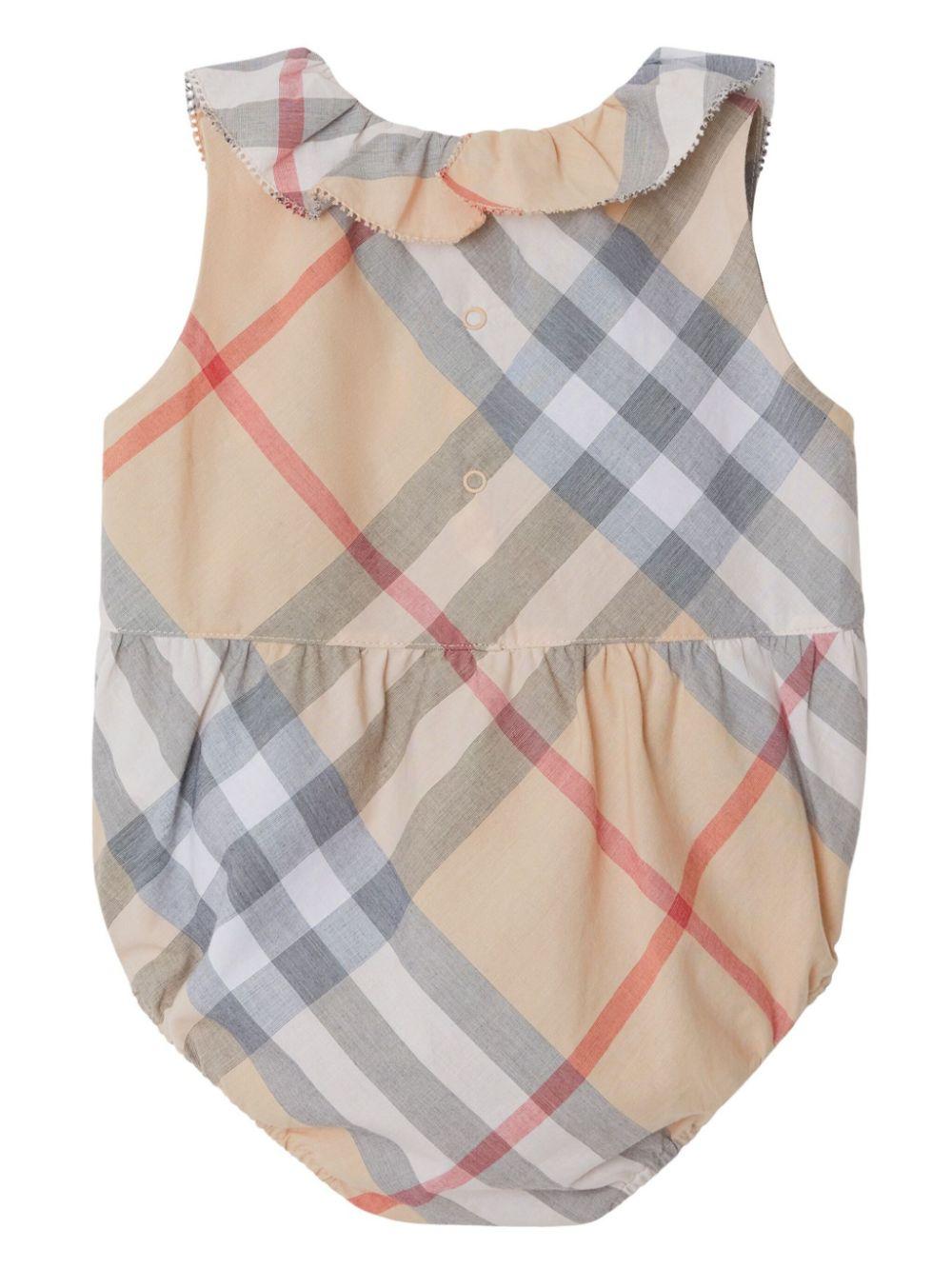 Body in cotone beige/mullticolore per neonata 8100260 A2205 Burberry Kids 